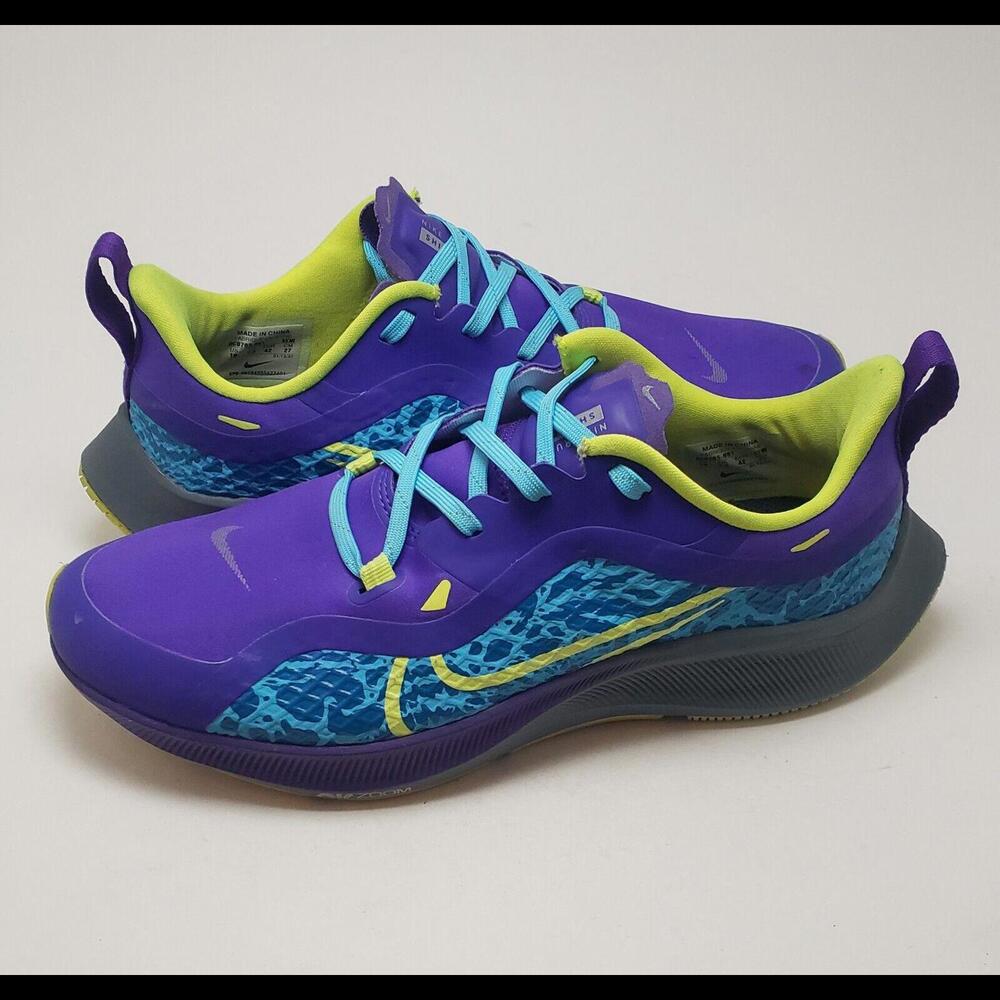 Womens Nike Air Zoom Pegasus 37 iD Run Shield Purple Running Shoes Size 10‎